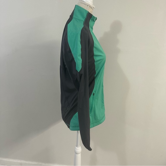 LL Bean Jacket Medium Green Performance Stretch Full Zip 286686 Wicking - Picture 4 of 8